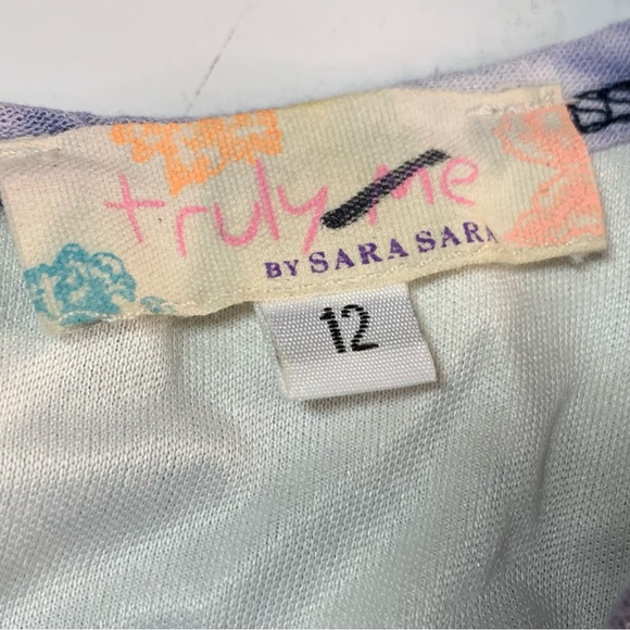 Truly Me Kids’ Tie Dye High-Low Tank Dress in Blue Multi - Picture 9 of 13